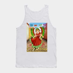 Christmas Quetzalcoatl Dress Tecnica Mask Background Tank Top